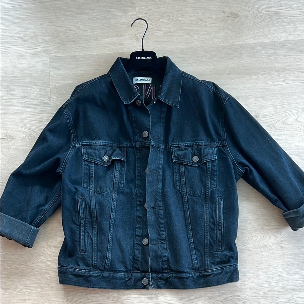 Balenciaga Navy Blue Denim Jacket